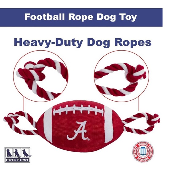 Alabama Football Dog Toy - Picture 3 of 10